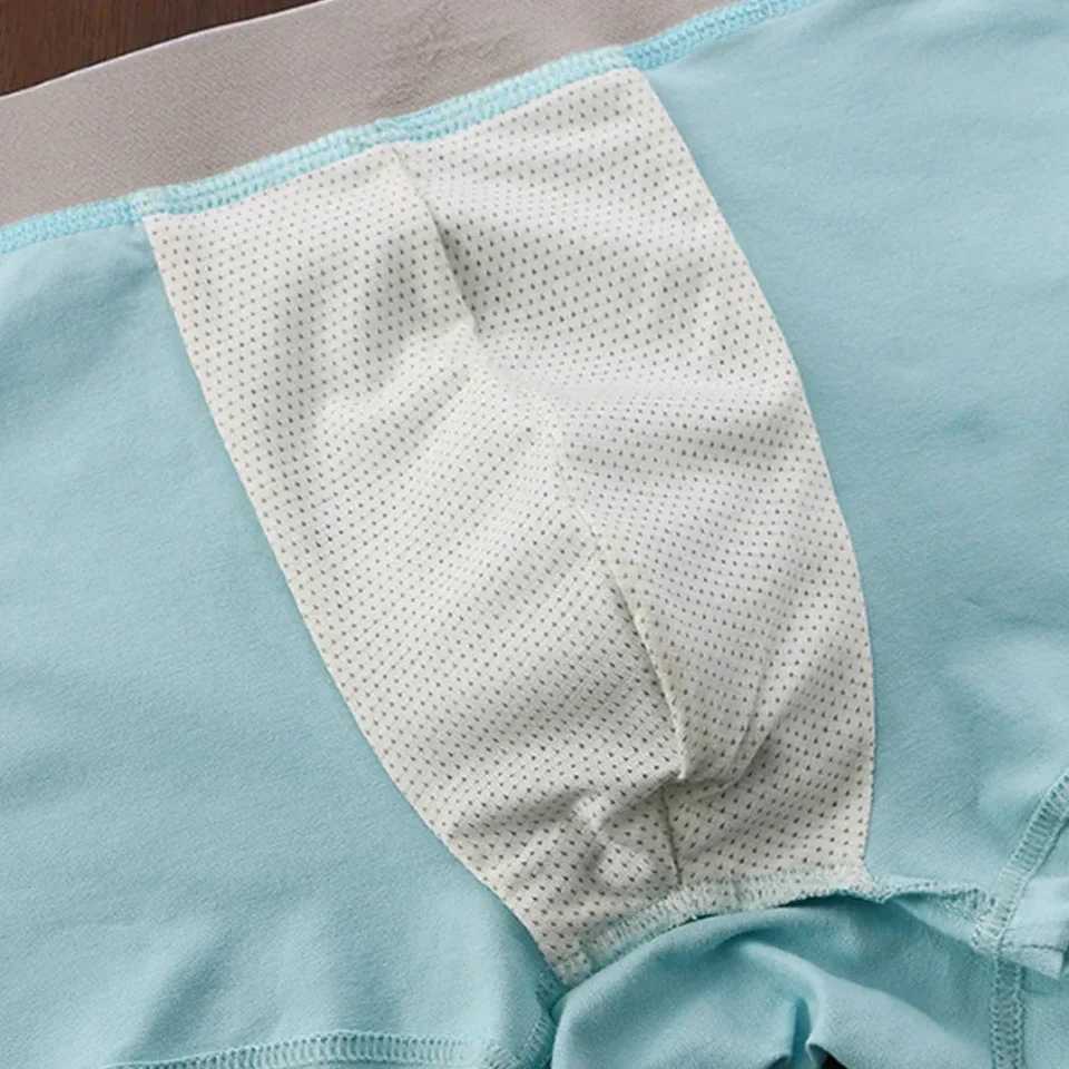 Mens breathable raised underwear with U-shaped pockets at the bottom mens shorts underwear X241207