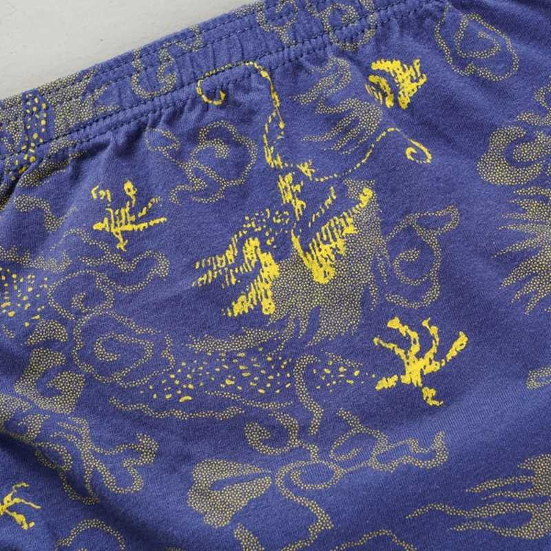 2 pieces/batch of 100% pure cotton mens printed underwear loose size underwear moisture absorbing and breathable underwear X241207