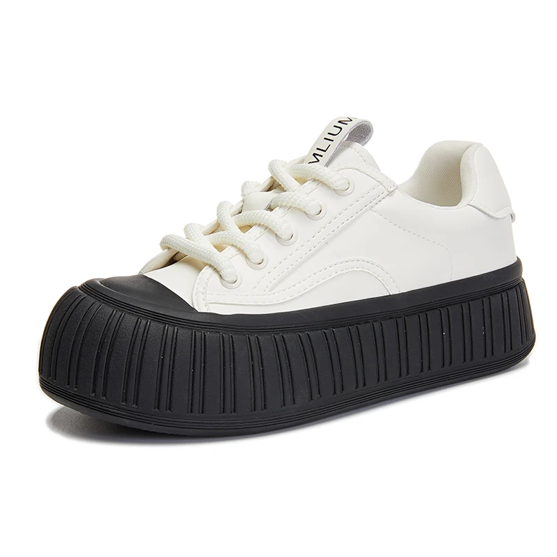 AIYUQI Women Sneakers Genuine Leather Spring Casual Sneakers Women Platform Straps Fashion Sneakers Women Shoes