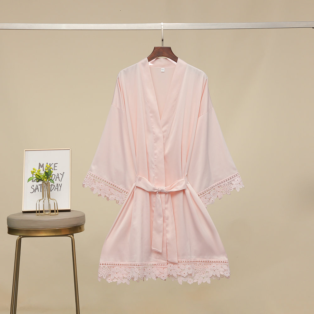 2025 Designer s new color fashion dressing gown bride bridesmaid matte thong robe lace robe