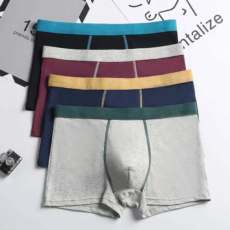 Large mens underwear with fat mens cotton boxing shorts antibacterial fabric soft comfortable breathable L-6XL X241207