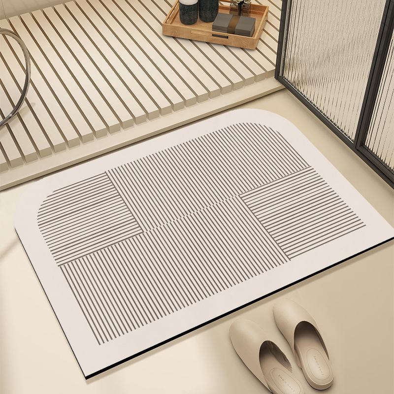 Bathroom Cabinet Floor Mats Strong Water Absorption Toilet Door Anti-slip Mats Toilet Door Mats Quick-drying Dirt-resistant Foot Mats Multi-material