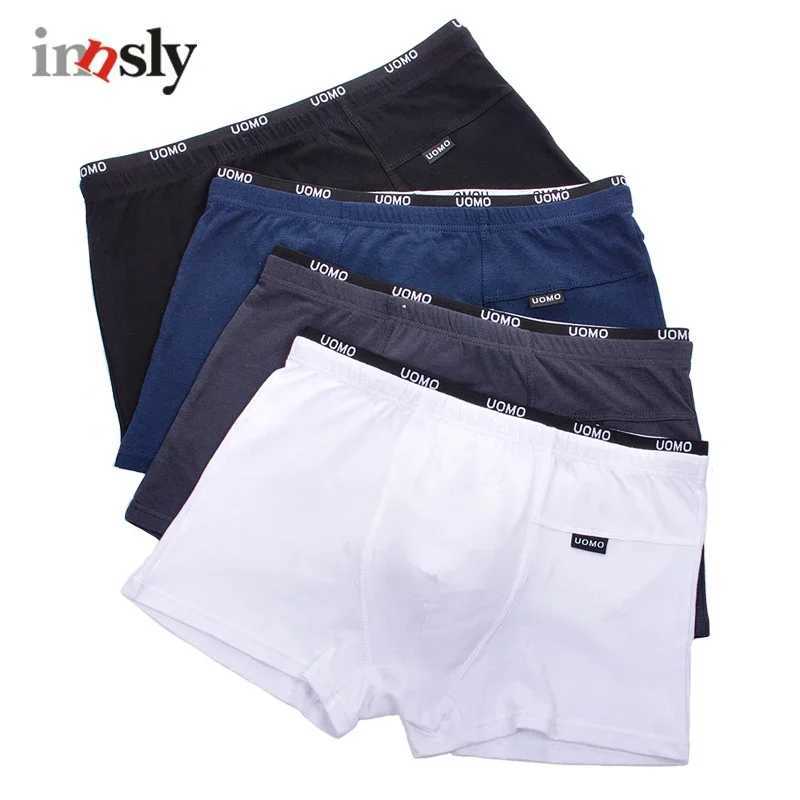 Large mens underwear mens boxing shorts cotton underwear elastic waistband design shorts X241207