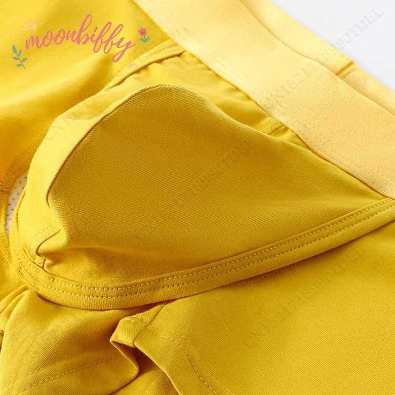 Open front underwear mens cotton sexy mens boxing shorts breathable pockets protruding underwear mens X241207