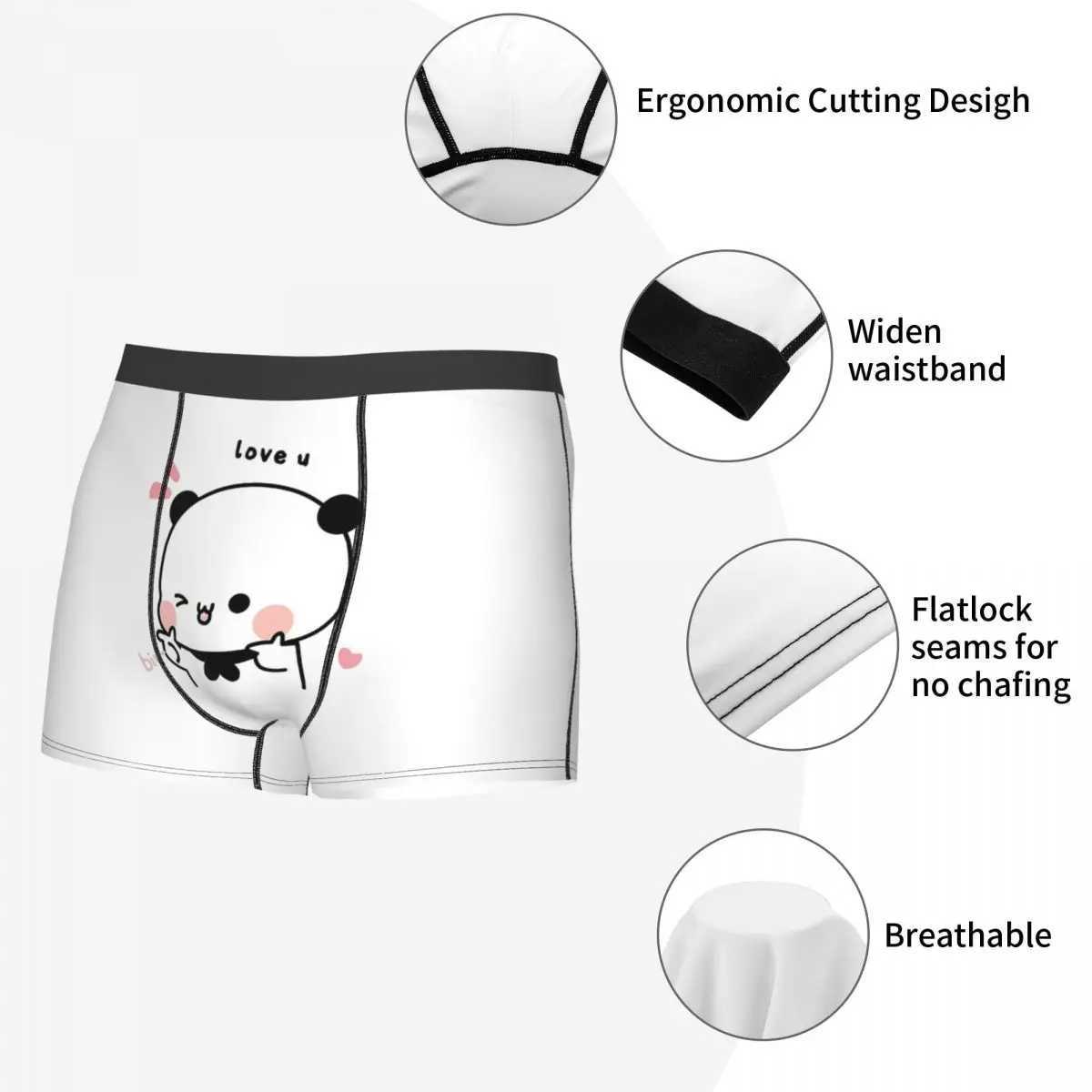 Finger Guns Love Mans Boxer Brief Bubu Dudu Cartoon Highly Breathable Underpants High Quality Printed Shorts Birthday Gift X241207