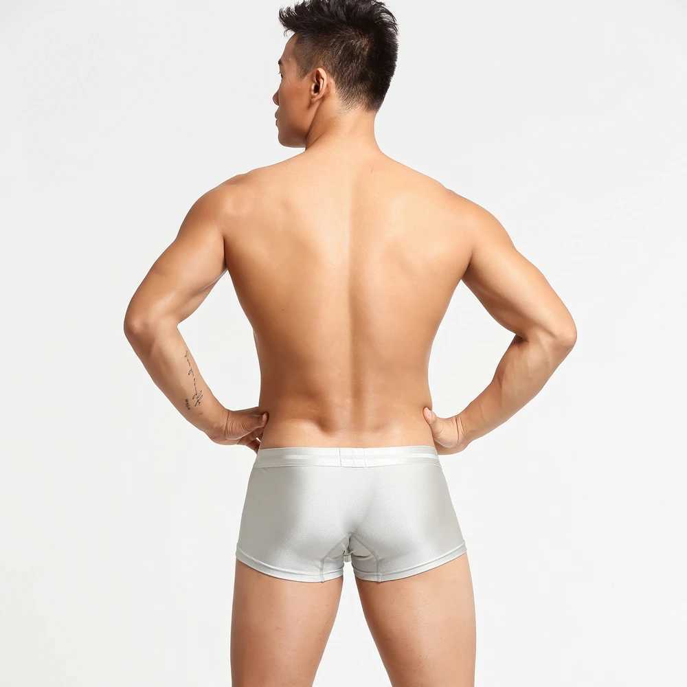 New SEOBEAN Mens Low Rise Nylon Sexy Boxing Luggage Underwear X241207