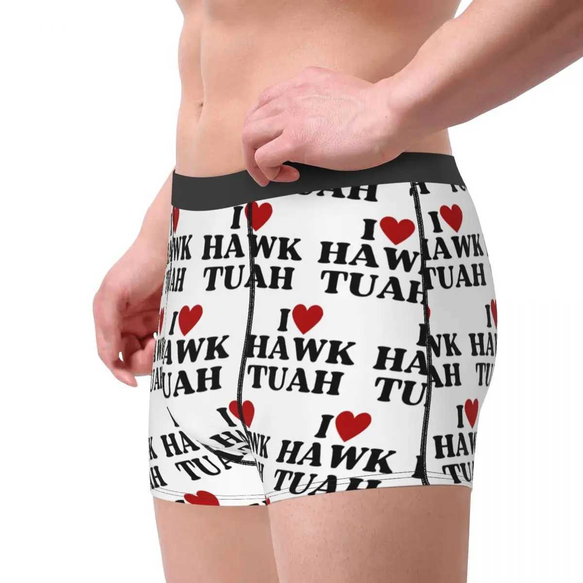 I like Hawk Tuah mens underwear interesting memes boxer shorts humorous soft underwear mens S-XXL X241207