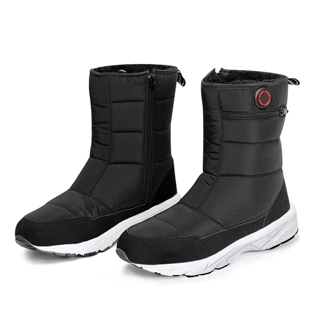 Intelligent charging electric heating shoes washable ski boots 75D waterproof 3-speed adjustable replaceable camping and hiking 241206