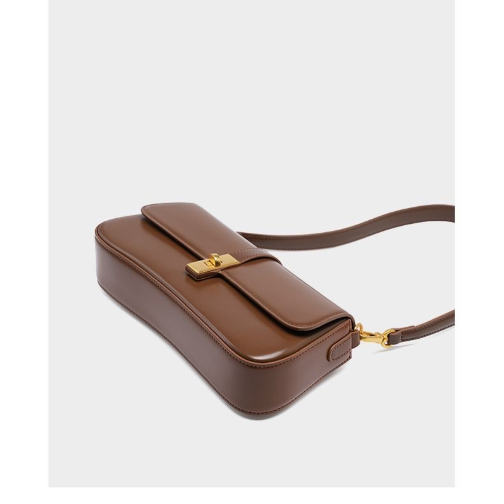 New Designer's Fashionable High-quality Retro Fashion Leather Handbag Underarm Rectangular Bag