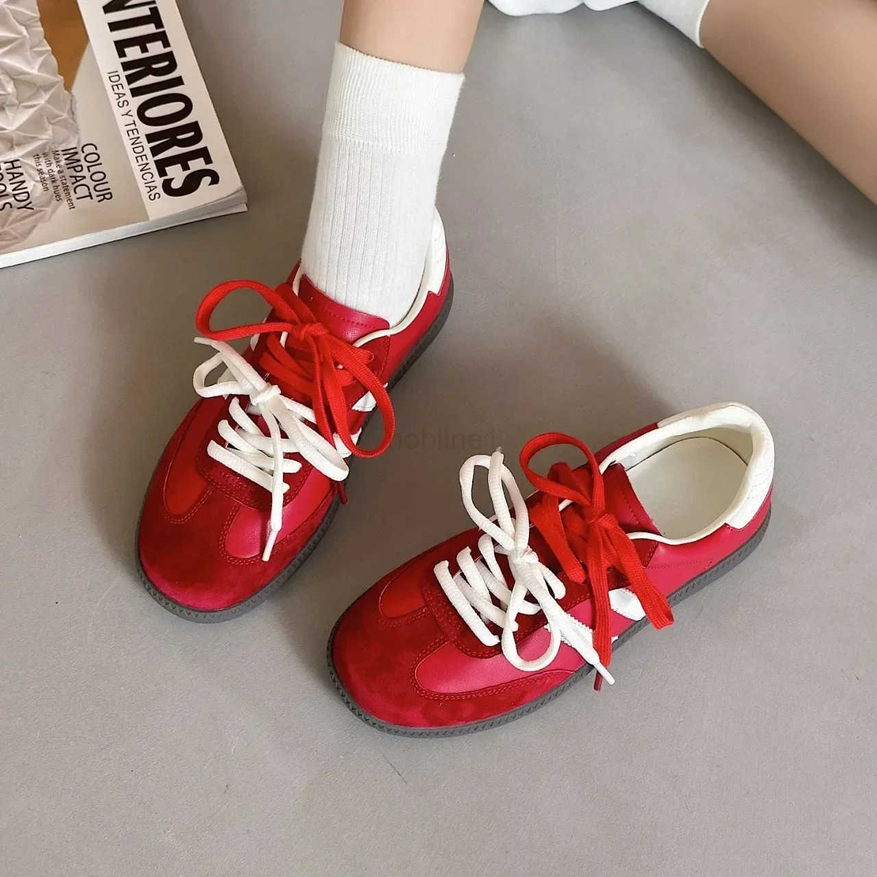 British Fi Shoes Students Vcani Shoes Casual Sports Flat Shoes Wens Leather Training Footwear Tennis Sneakers Z250318