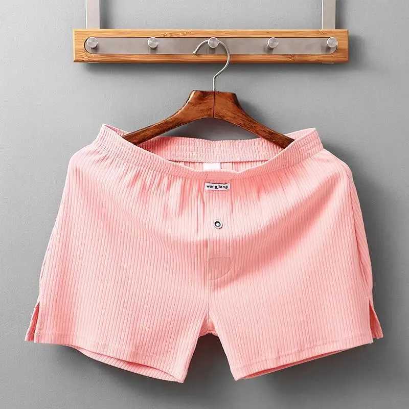 Mens underwear elastic cotton boxing shorts threaded Aro pants pajamas casual wear shorts mens underwear X241207