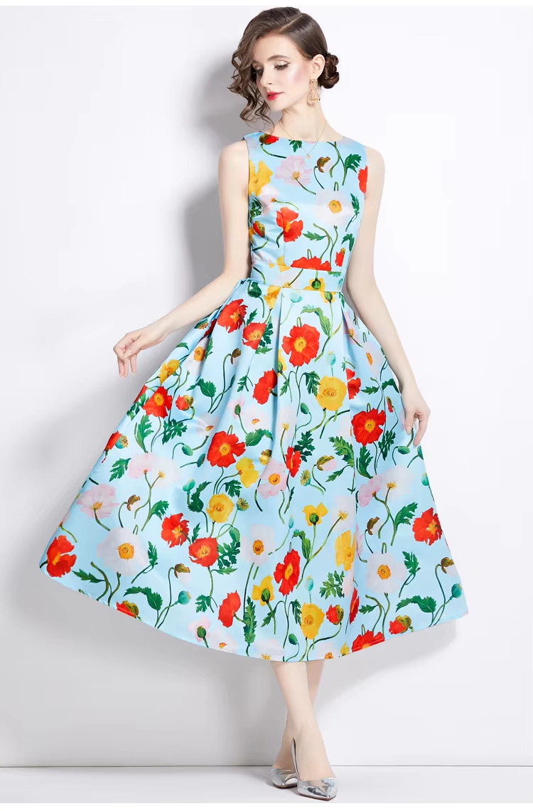Casual Dresses New Fashion Runway Patchwork Jacquard Midi Long Women Dress Autumn Winter Sleeveless Office Lady Work Wear Vestidos 2025