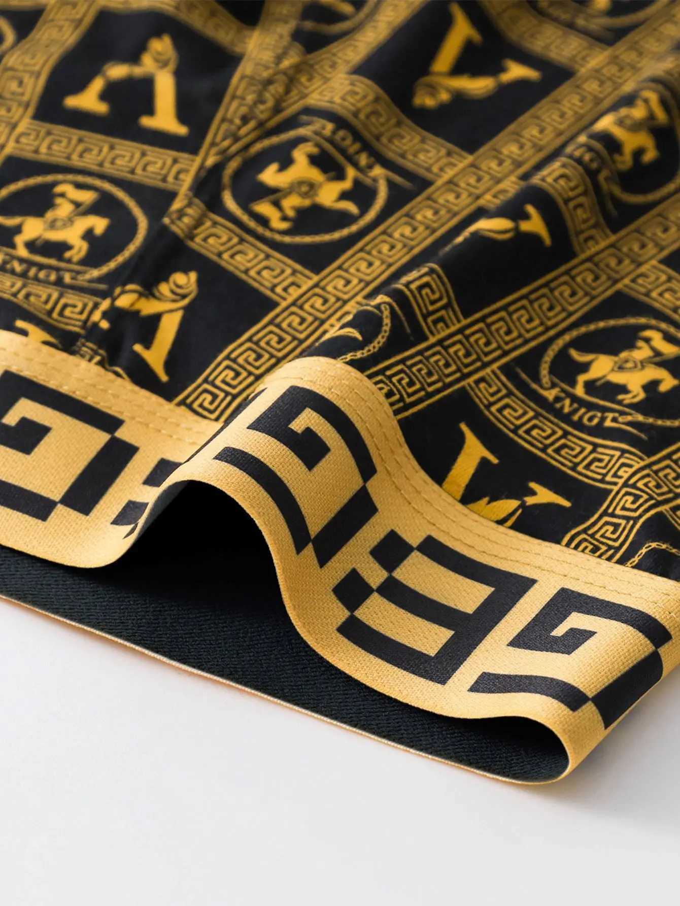 6-piece mens underwear set soft and comfortable black fashion trend mens boxing underwear breathable sports mens pants X241207