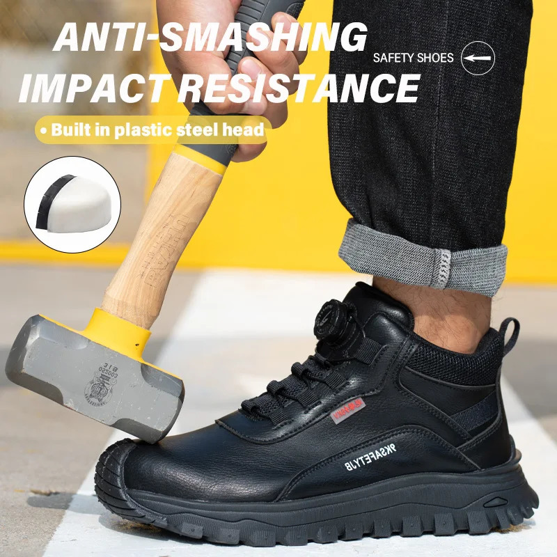 Insulated 6KV work safety shoes mens waterproof work sports shoes must not be damaged to protect mens safety boots size 47 48 241205