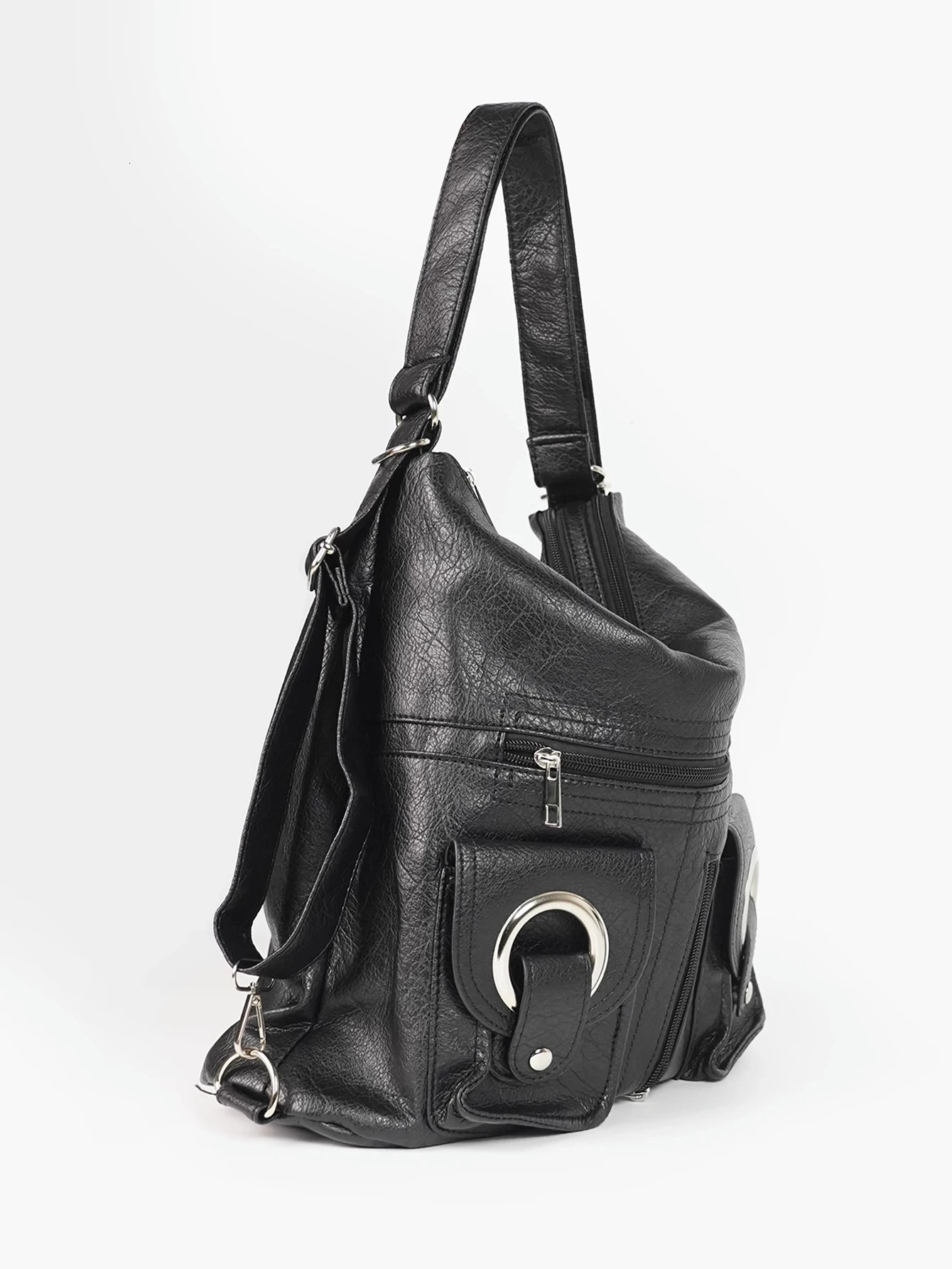 Large capacity convertible womens shoulder bag cross body handbag student backpack travel backpack school backpack 241204