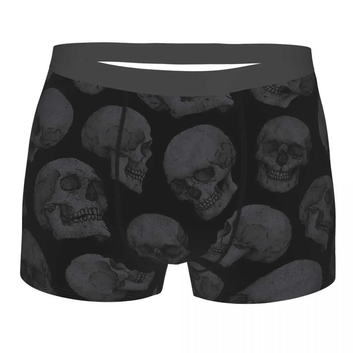 Mens underwear skeleton 1 mens boxing underwear cotton mens bone plus size soft X241207