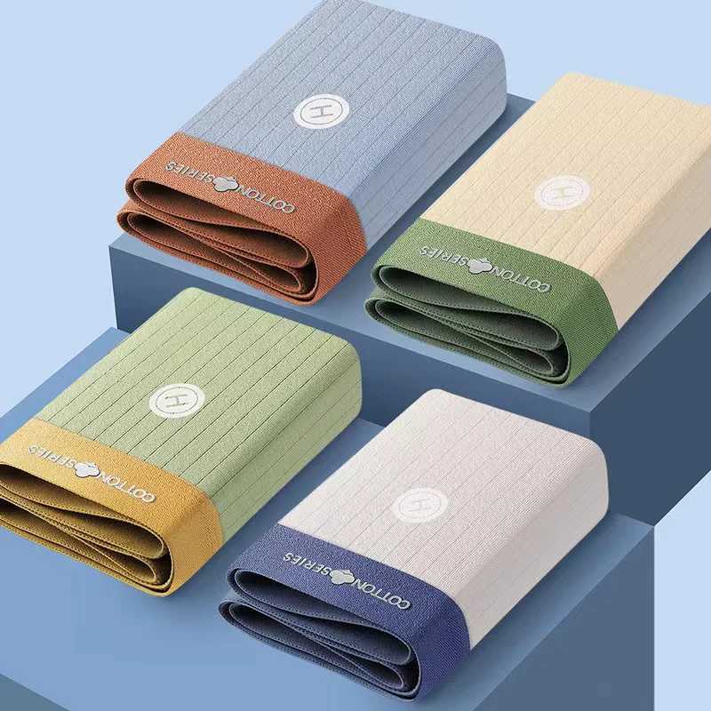 Mens 95% cotton boxing underwear sexy shorts character underwear mens underwear striped fresh fashion Plus size 2XL-5XL underwear X241207