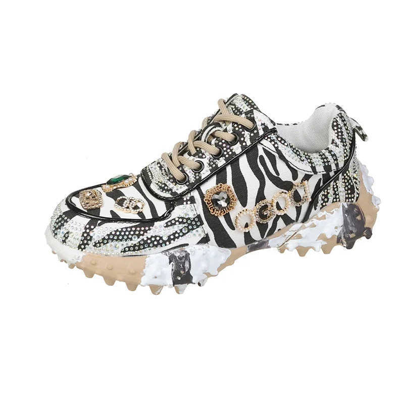 Wen Shoes Rhinone Wen Sneakser Diamond Breathable Luxury Designers Casual Thick Botts Dad Shoes Zapatos Mujer 2024 Z241208