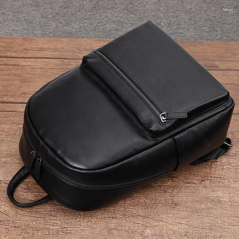 Genuine Leather Backpack Men - Natural Skin, Durable & Stylish hot School Bag for Students, College, Travel