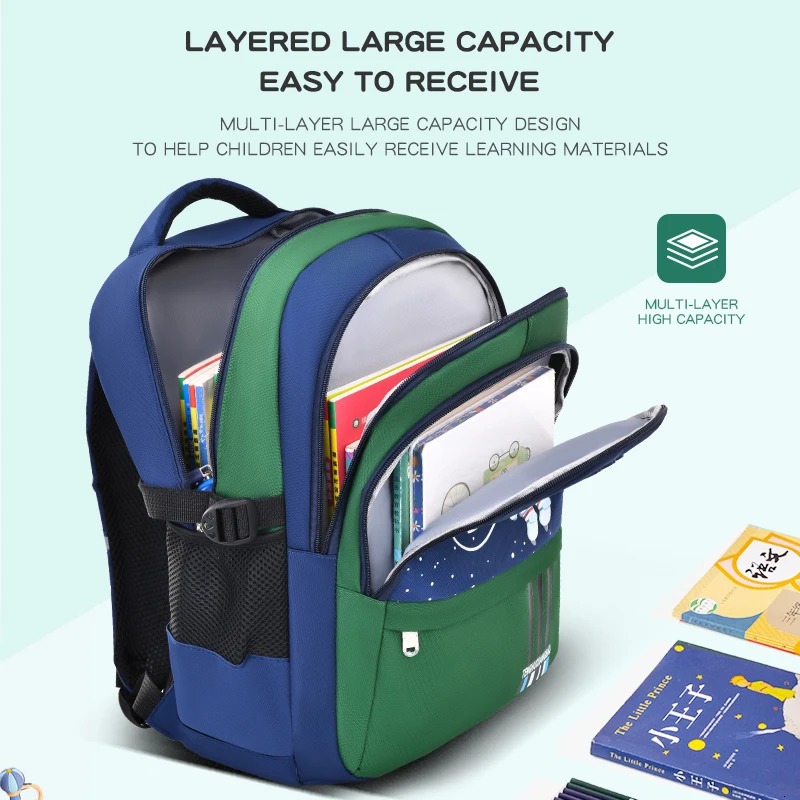 Shoulder Bag Primary School Boys School Boys 1 2 3 4 5 6 Grades 6-12 Years Astronaut Laptop Backpack Wate 241206