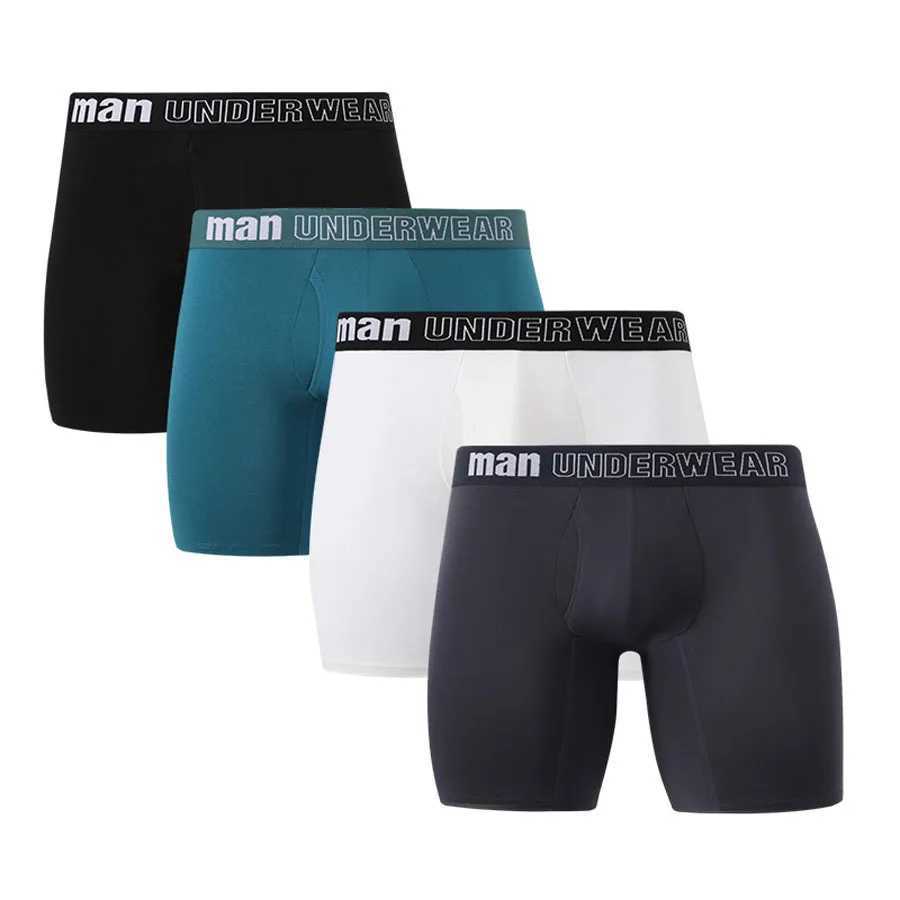 Bamboo fiber underwear mens boxing and underwear mid waist underwear seamless plus size boxing shorts crotch mens underwear X241207