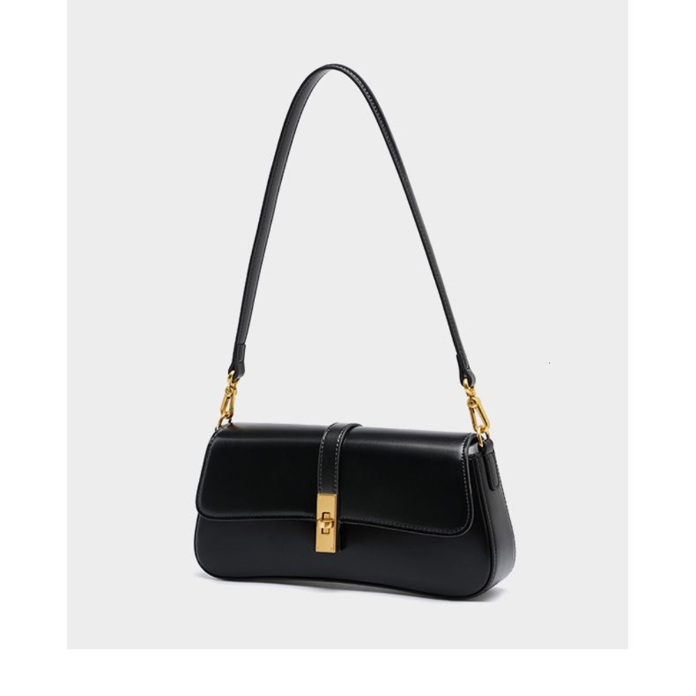New Designer's Fashionable High-quality Retro Fashion Leather Handbag Underarm Rectangular Bag