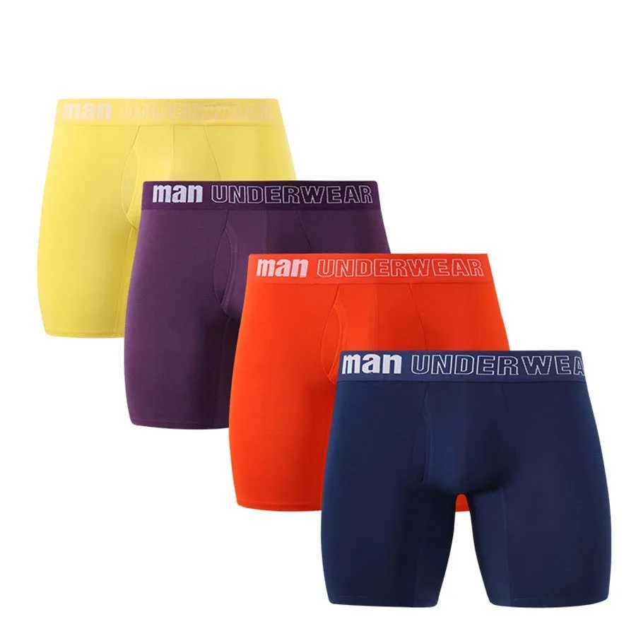Bamboo fiber underwear mens boxing and underwear mid waist underwear seamless plus size boxing shorts crotch mens underwear X241207