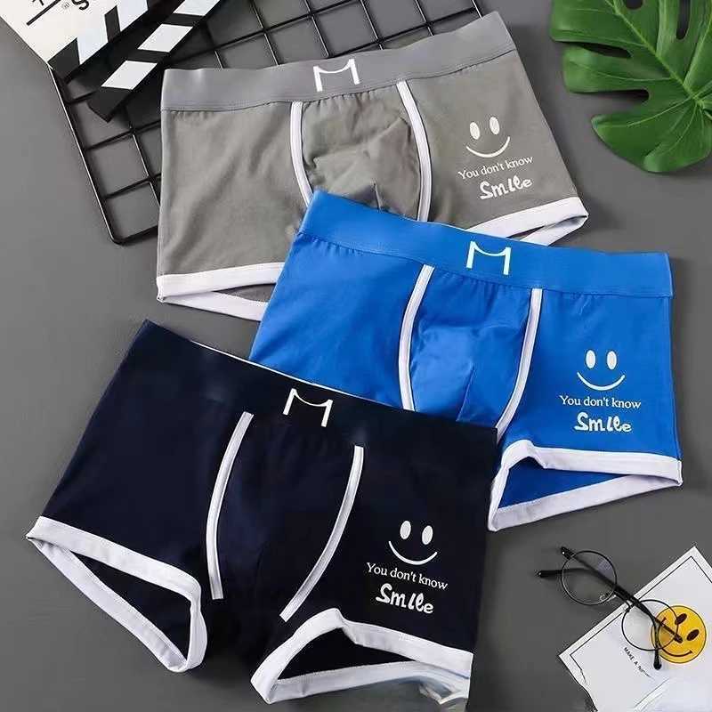 Mens cotton underwear trend boxing shorts summer sports breathable comfortable underwear youth Cotton boxing shorts XXXL X241207