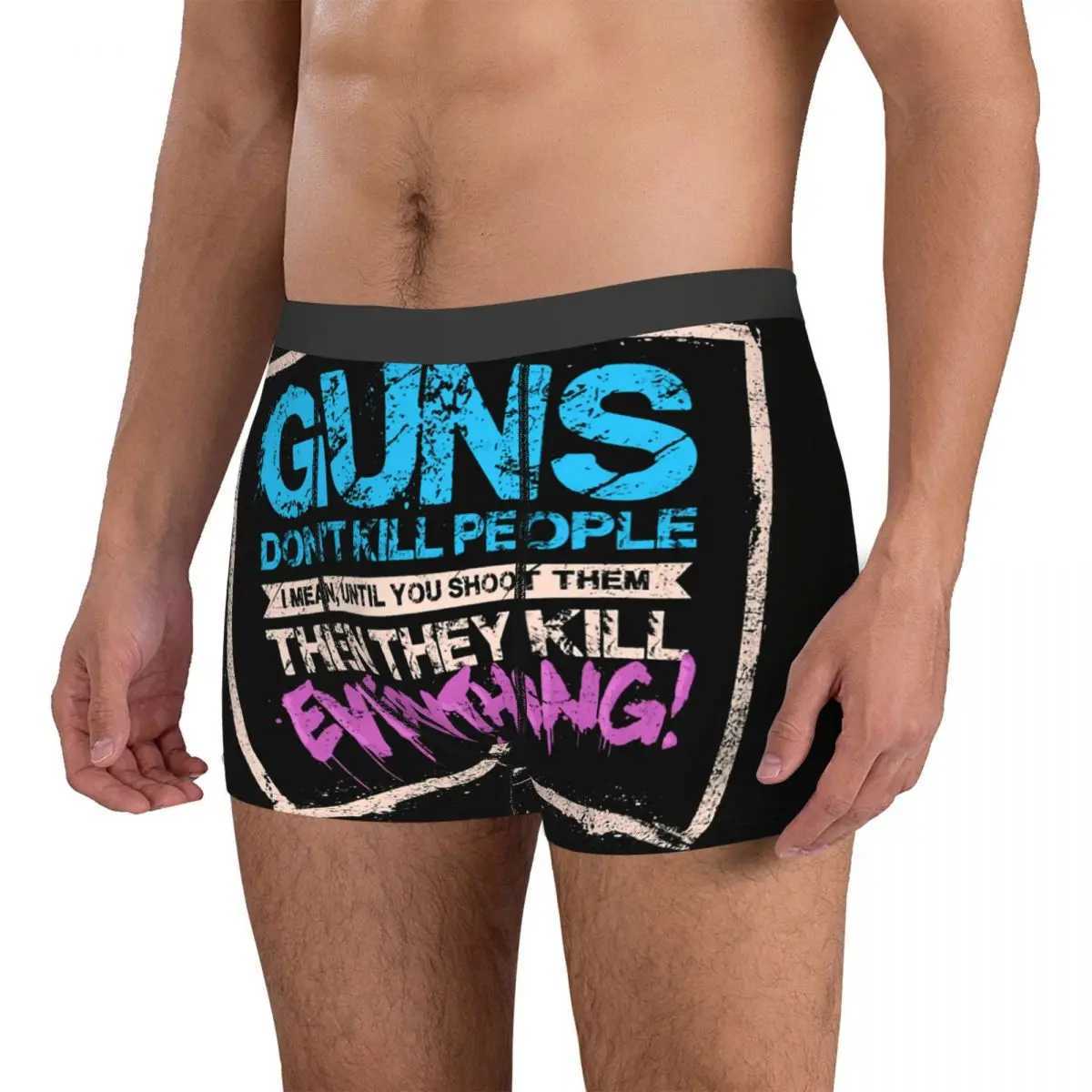 Guns wont kill people boxers underwear legends mysterious alliances animations breathable creativity underwear shorts gift creativity X241207