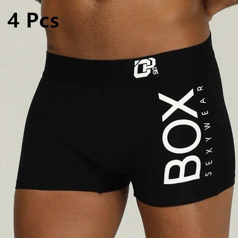 4 pieces of mens underwear Boxer horses cotton mens breathable underwear mens underwear soft boxing underwear X241207