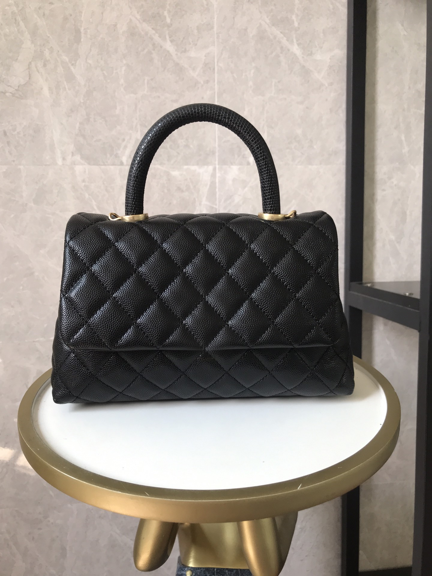 10A Mirror Quality handbag designer crossbody Flap bag 24cm Quilted Caviar Luxury women Genuine Leather handbags crossbody Black shoulder bag chain bag