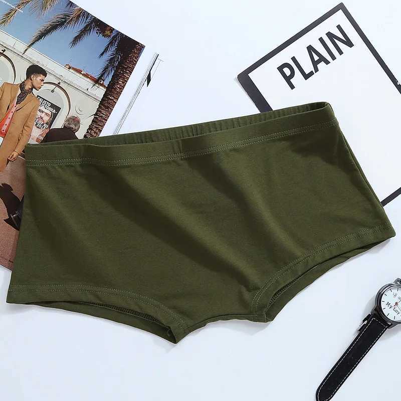 Mens Underwear Cueca Mens Underwear Mens Sexy Shorts Mens Solid Soft Underwear Knitted Shorts Mens Pants X241207