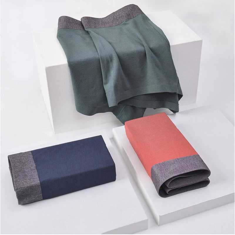 Nanjiren brand mens boxers mens underwear mens underwear Modal seamless underwear mens comfortable breathable solid color 3-piece batch X241207