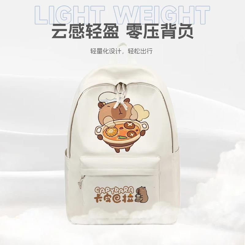 cartoon printed fashionable backpack for girls and teenagers high-capacity computer bag for rens school backpack 241206