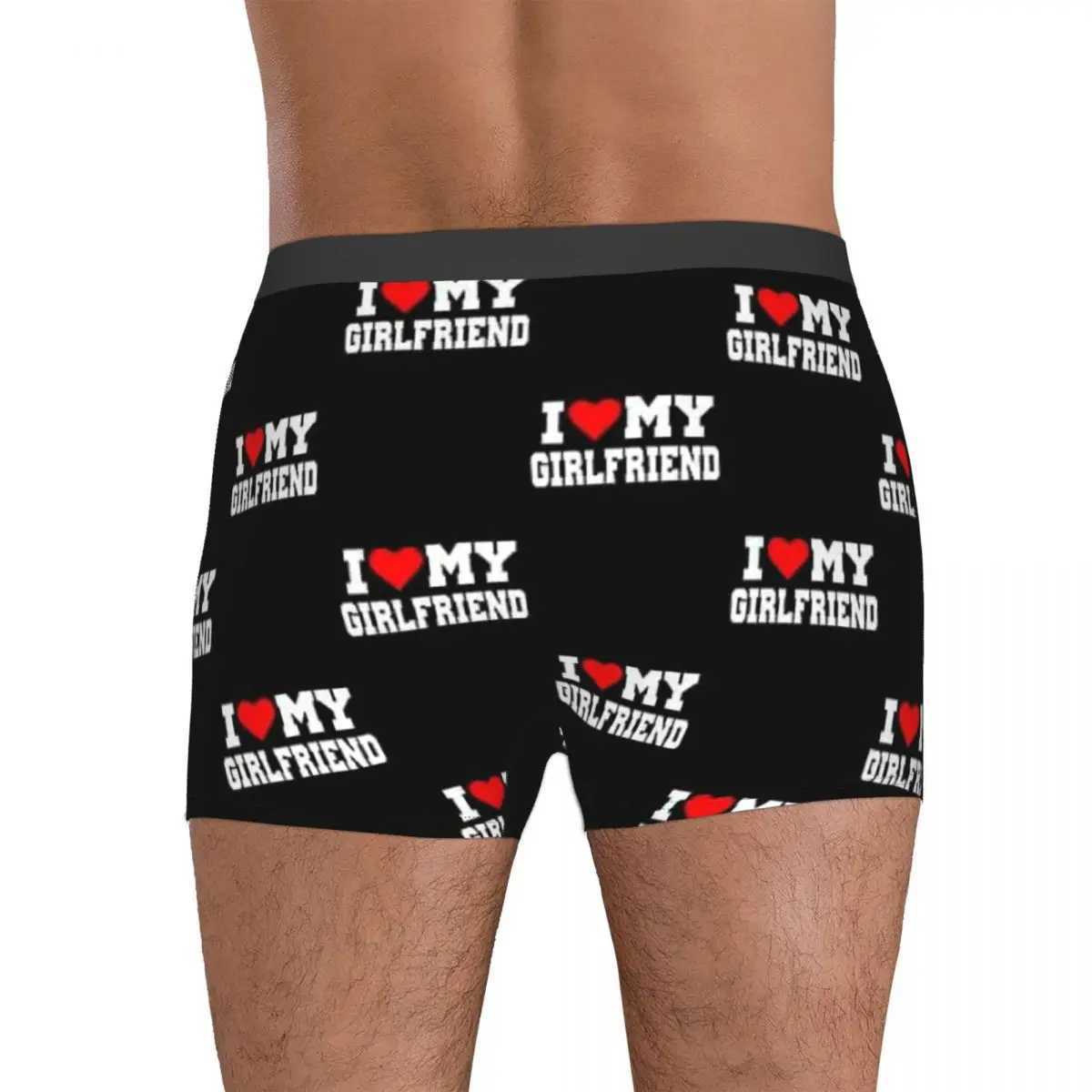 Boxer underwear shorts I love my girlfriend underwear mens comfortable underwear gift for boyfriend X241207