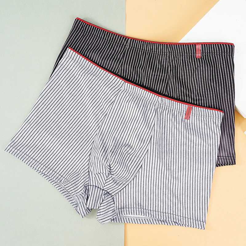 3 pieces/batch of fashionable and sexy striped mens underwear knitted mens underwear shorts X241207