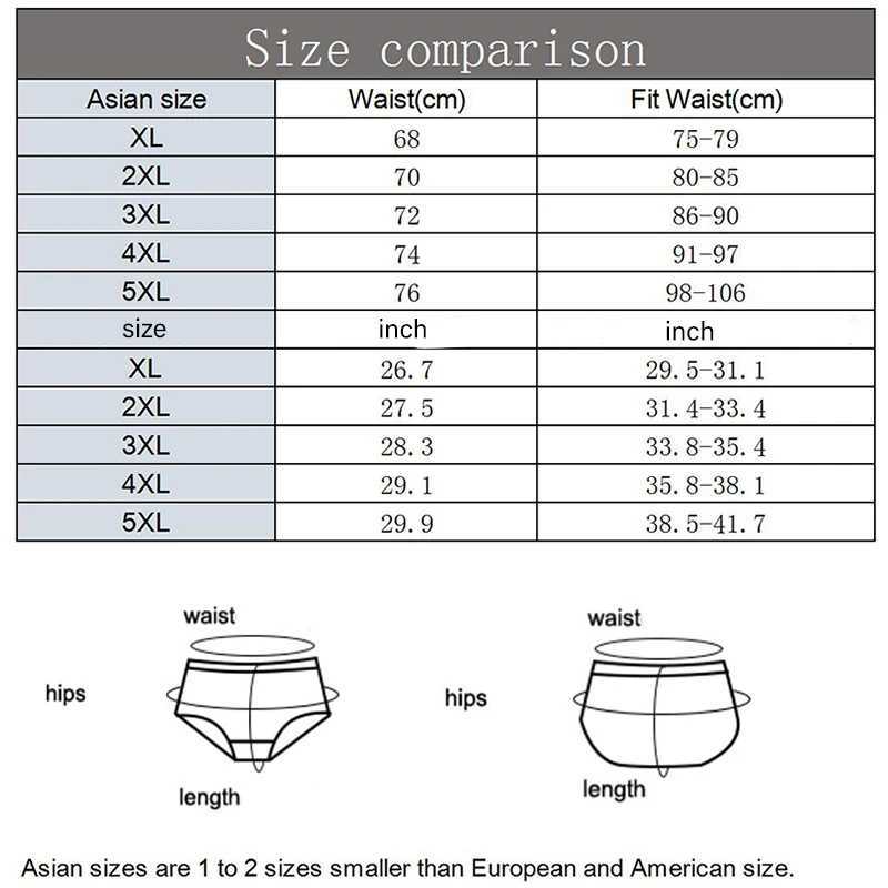 4 pieces/batch of mens 100% cotton breathable underwear comfortable mens underwear size Xl-5xl underwear X241207