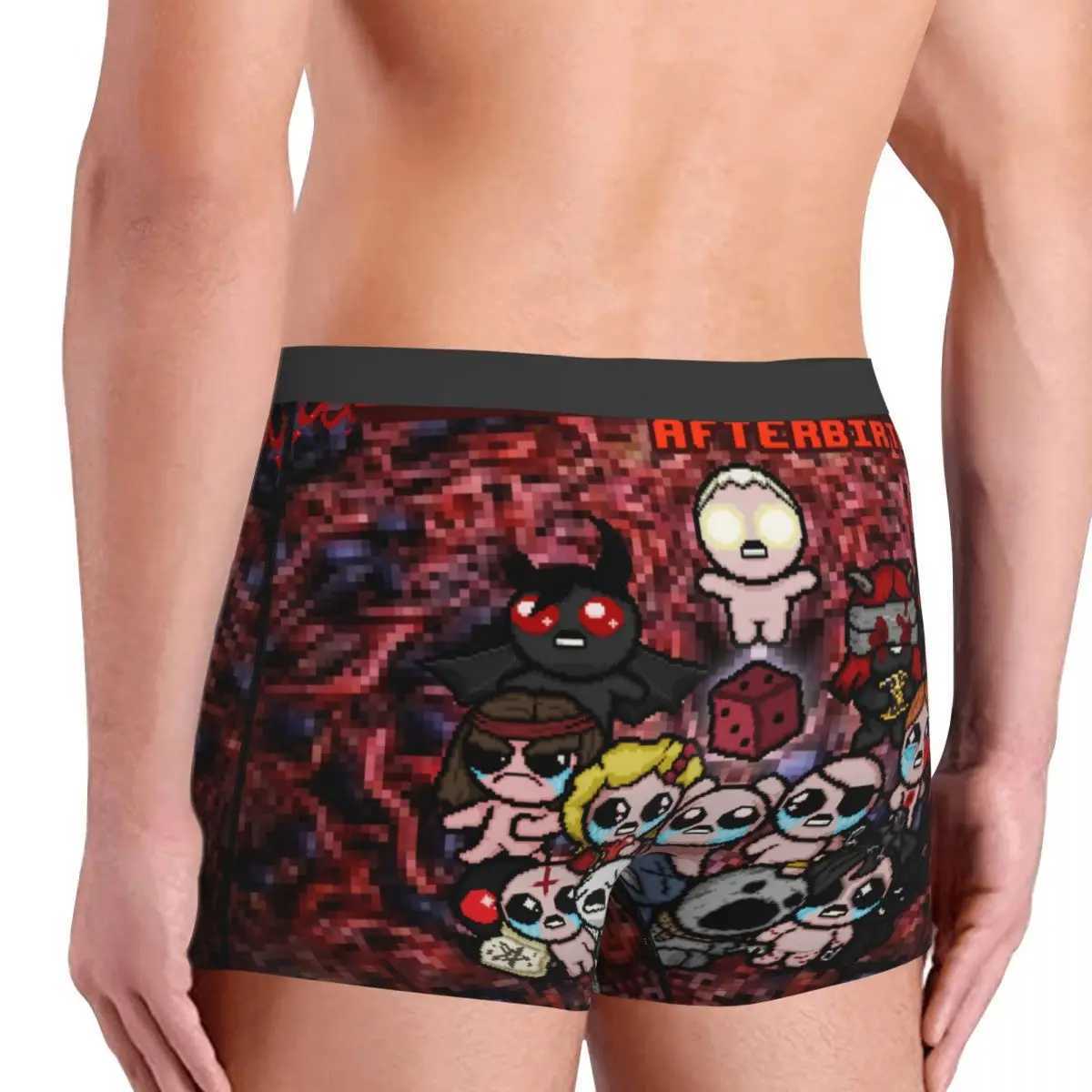 Isaac lingerie mens sexy printed custom video game boxing shorts underwear soft underwear X241207