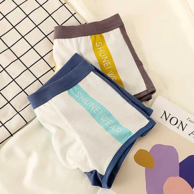 3 pieces/set mens underwear pure cotton personalized boxer breathable and comfortable printed underwear X241207