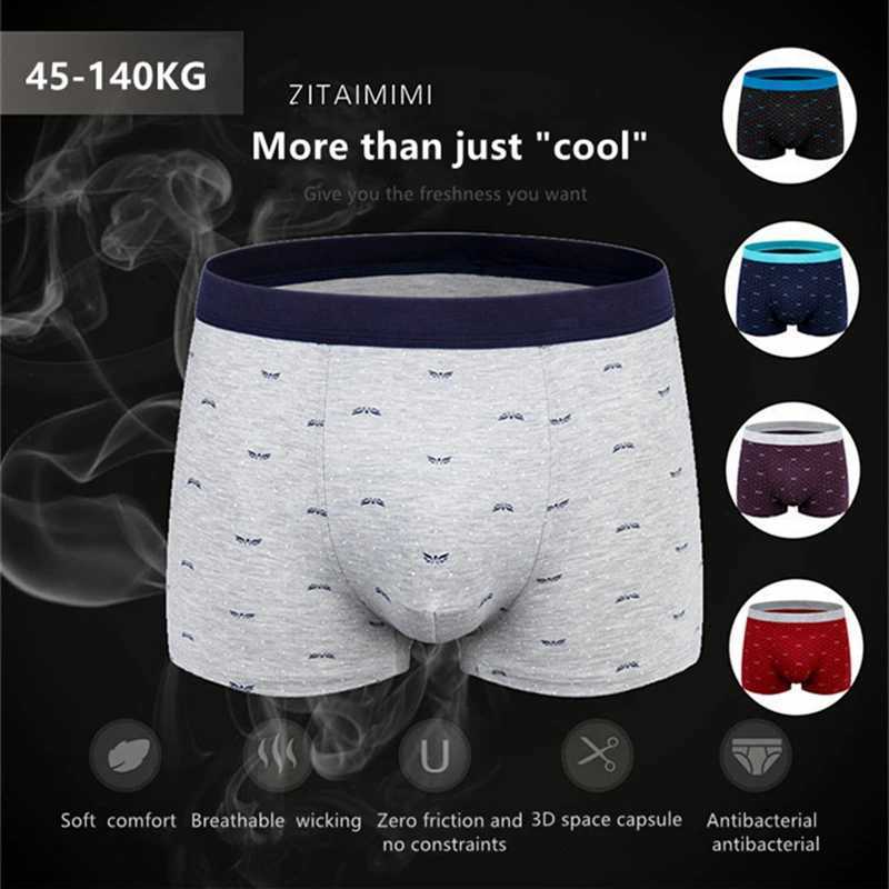 Mens underwear large 7XL 8XL 9XL underwear mens seamless underwear mens boxing shorts printed boxing mens cotton wrapped underwear X241207