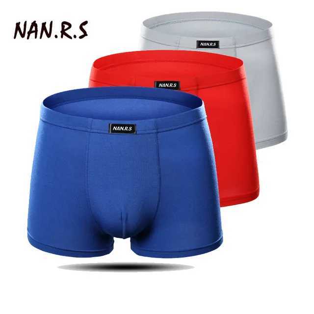 Mens underwear boxing shorts bamboo fiber solid color mens underwear breathable mens underwear Pantalones Para Hombres new X241207
