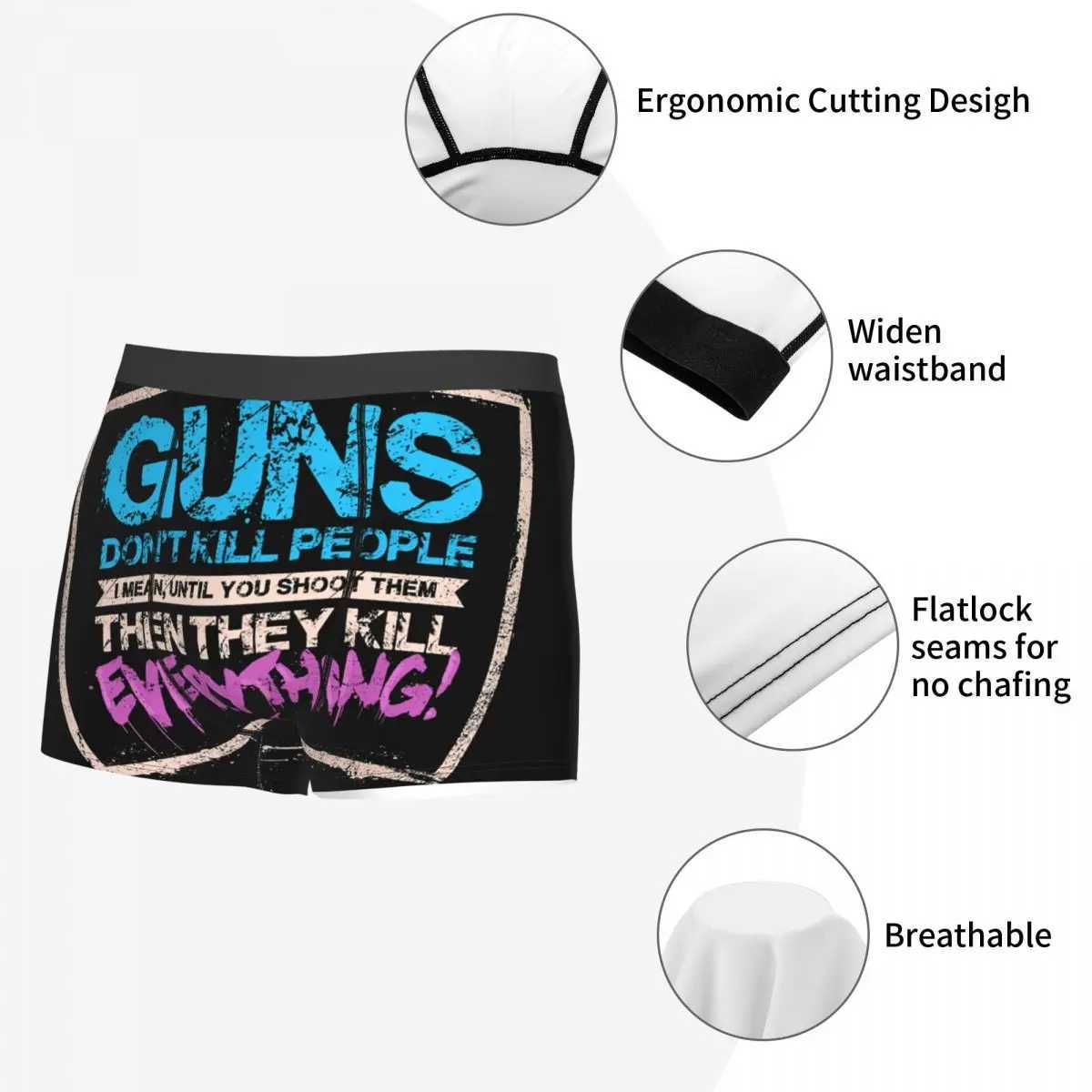 Guns wont kill people boxers underwear legends mysterious alliances animations breathable creativity underwear shorts gift creativity X241207