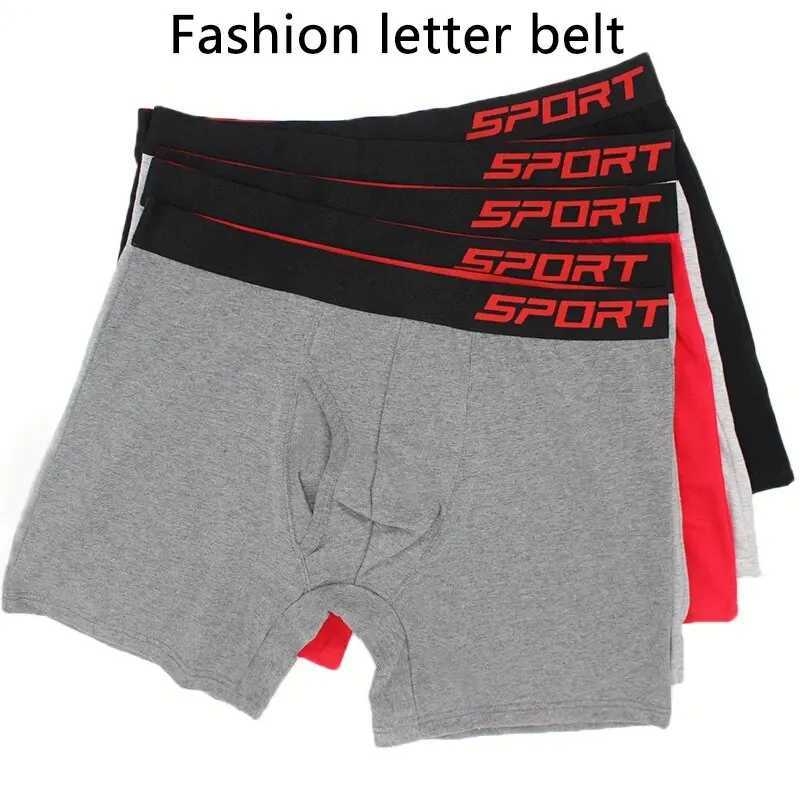 5 pieces of mens sports boxing underwear with letter broadband multi-color M L XL breathable fashionable fitness and sports X241207