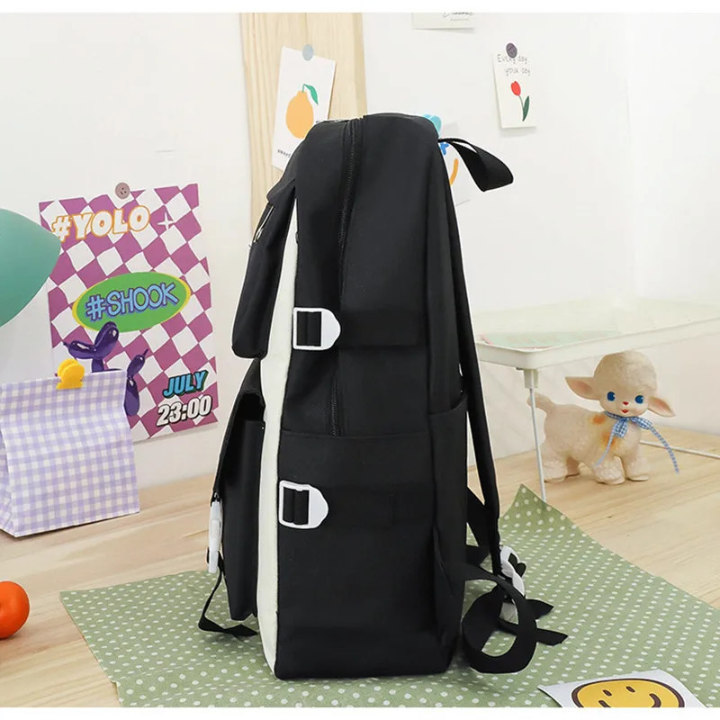 Fengdong 5 pieces/set of teenage school backpacks girls pencil bags handbags backpacks rens cute school backpacks gifts 241206