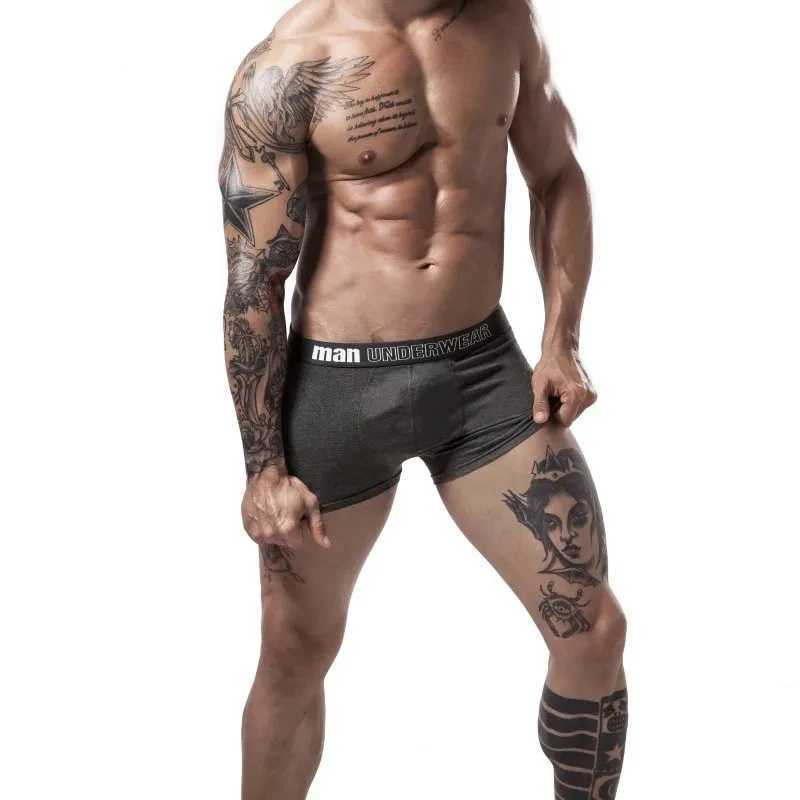 6 pieces/high-quality mens underwear sexy boxer shorts business solid color soft combed cotton breathable mens underwear M-3XL X241207