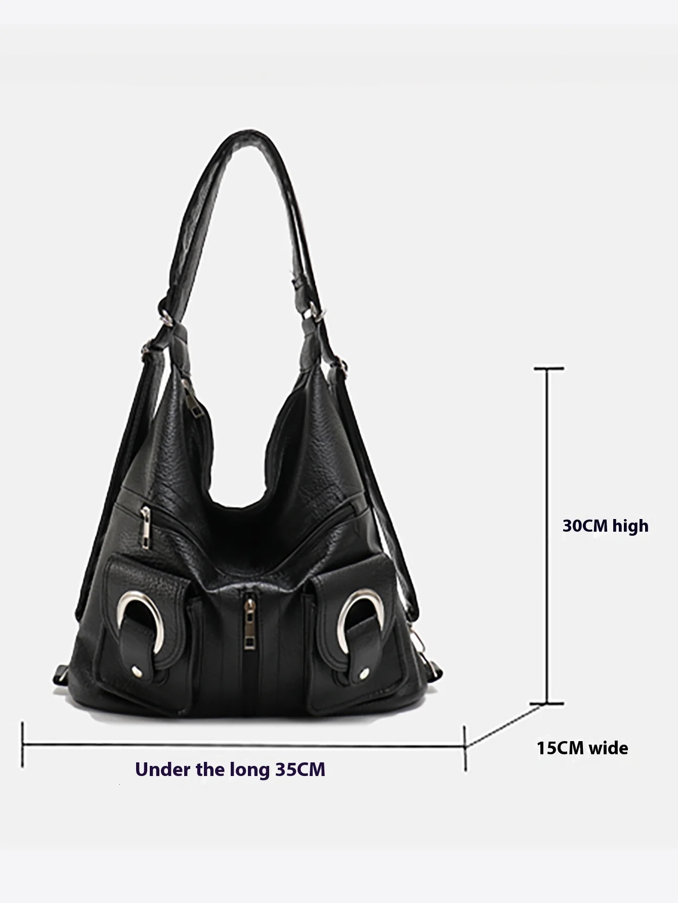 Large capacity convertible womens shoulder bag cross body handbag student backpack travel backpack school backpack 241204