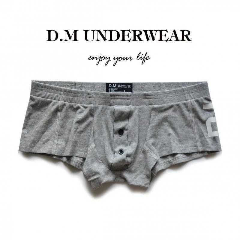 Mens Underwear Solid Color Boxing Button Letter 20 Thread Made Boxing Ted Underwear Men X241207