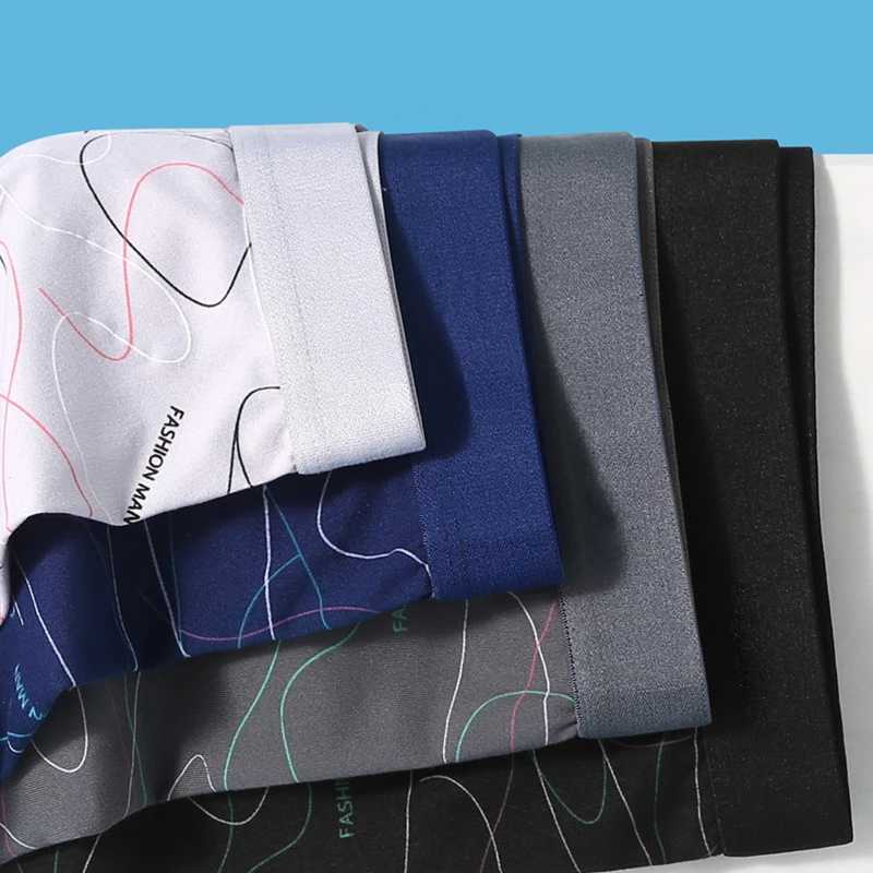 Yeah. Fine 4-piece mens boxing sports underwear shorts with simple lines breathable and fashionable sports and fitness XL 2XL 3XL 4XL X241207