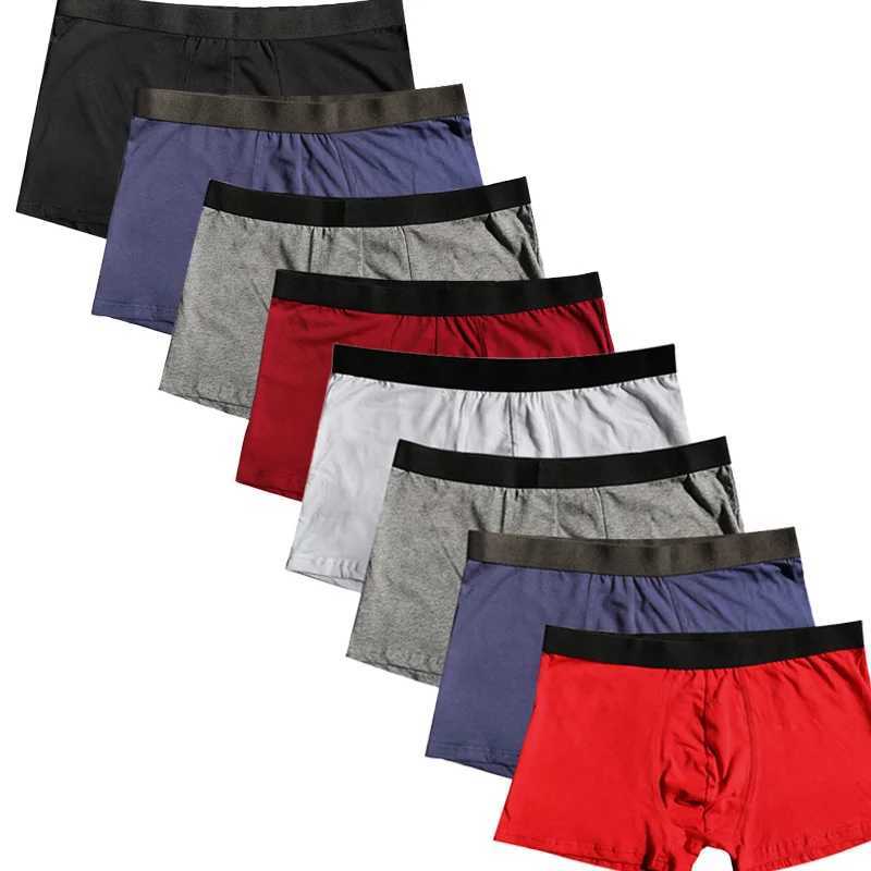 2 pieces/batch mens plus size cotton underwear boxing underwear mens boxing hot shorts X241207