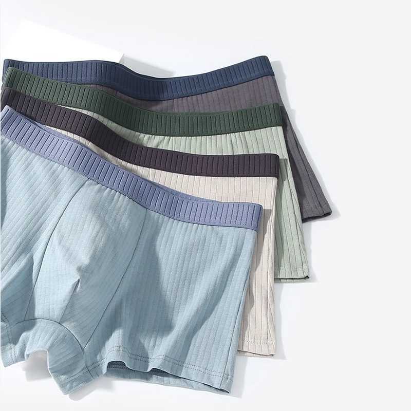 3 pieces/batch mens cotton striped mens boxing underwear sexy underwear shorts mens underwear X241207